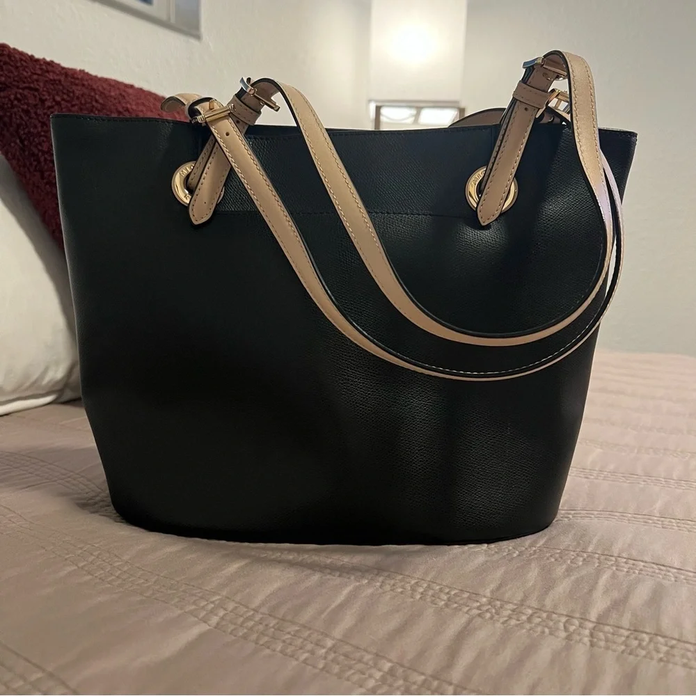 Michael Kors Black and Tan Tote Bag - Picture 6 of 10